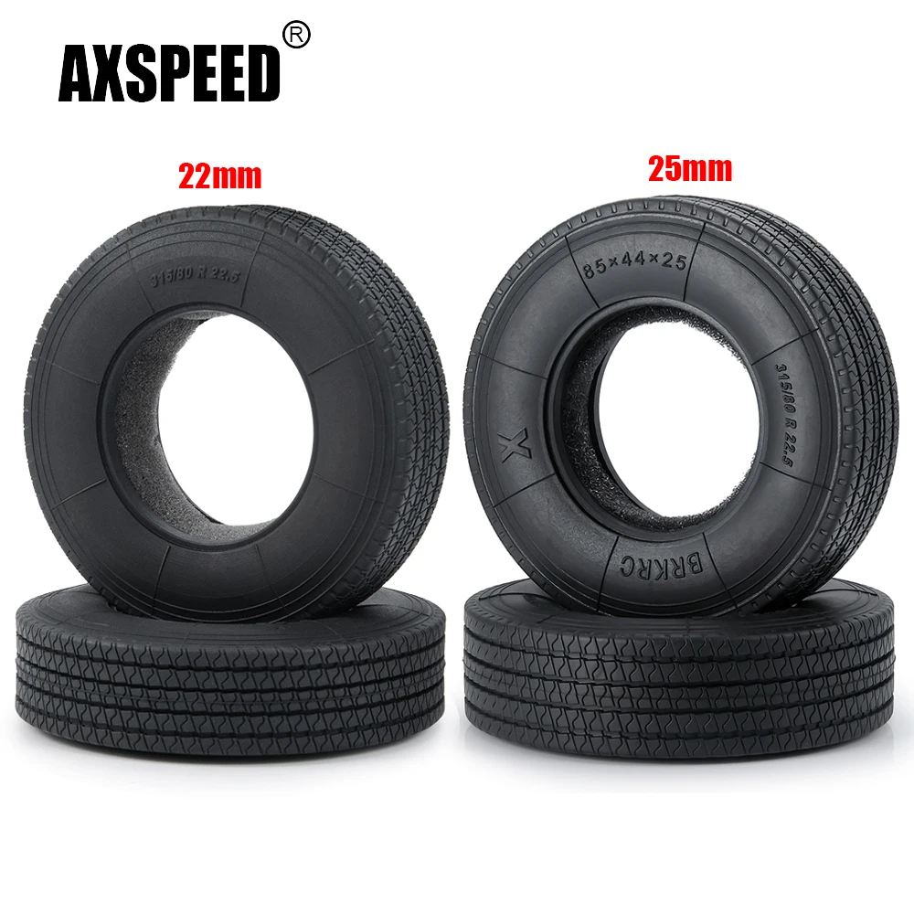 AXSPEED 22/25mm Beadlock Gumowe opony do kół z wkładką piankową do części do modernizacji modelu ciężarówki z przyczepą Tamiya 1/14 RC