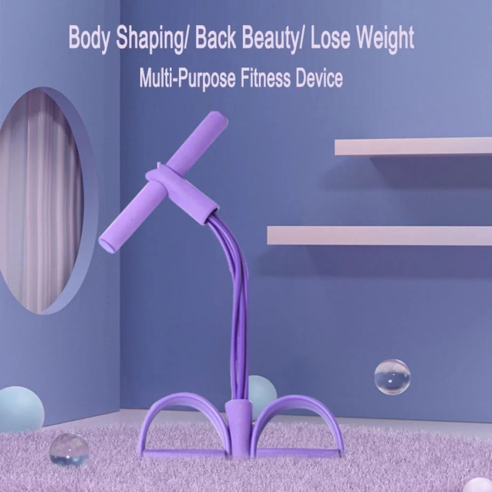 4/6 TubeElastic اليوغا دواسة مجتذب المقاومة الفرقة تجريب سحب التوتر حبل للبطن/الخصر/الساق تمتد التخسيس التدريب