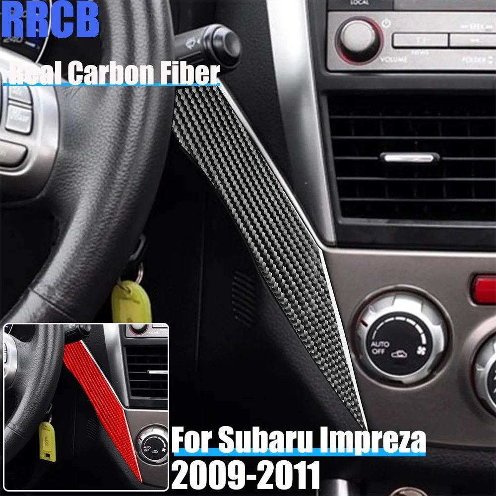 

Real Carbon Fiber Car Accessories Dashboard Panel Decorative Interior Trim Soft Cover Sticker For Subaru Impreza 2009 2010 2011