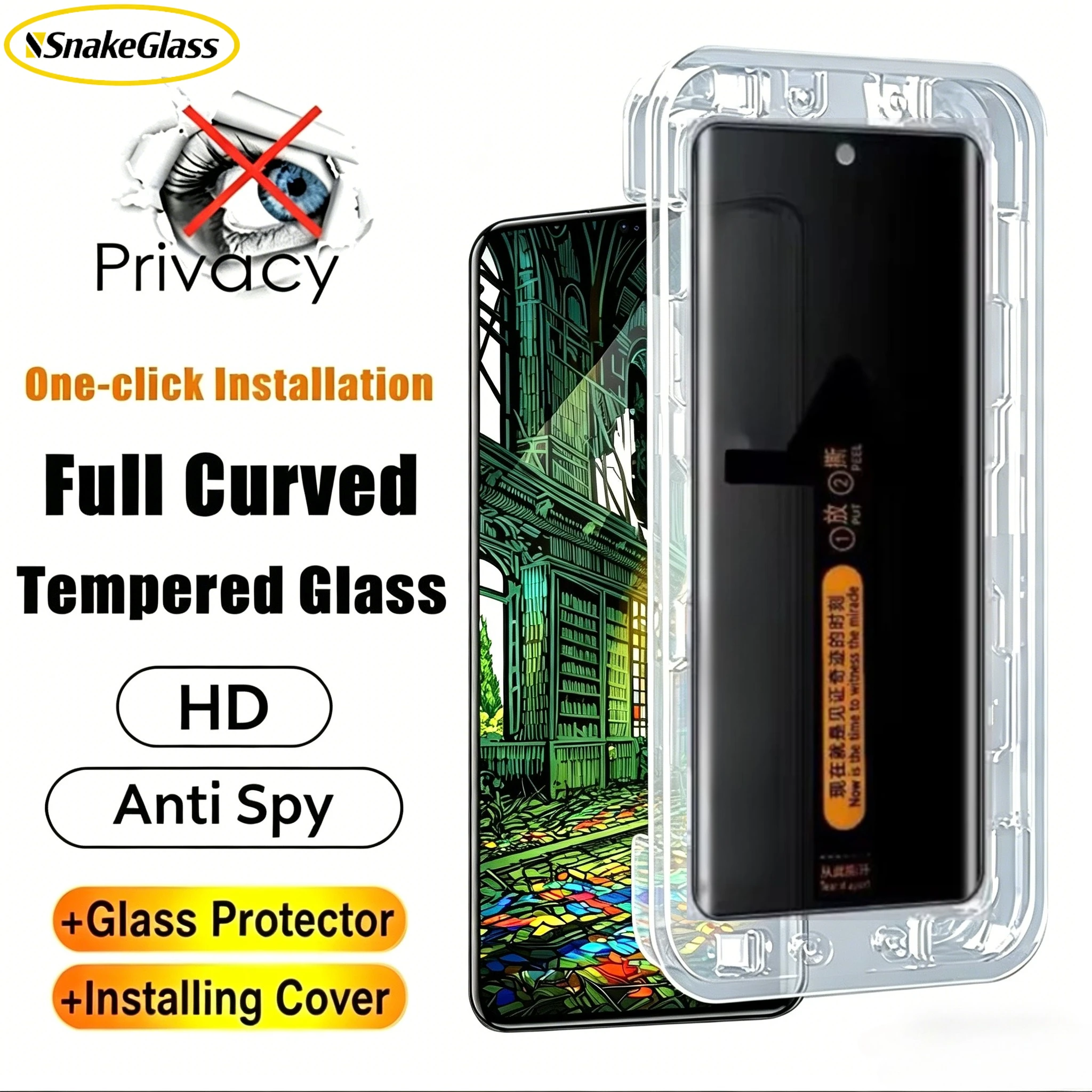

Privacy Screen Protector for Oneplus Ace 3 2 Pro 13 12R 11R 10T 9 Pro 8 7T Pro Anti Spy Peep Tempered Glass Easy Installation