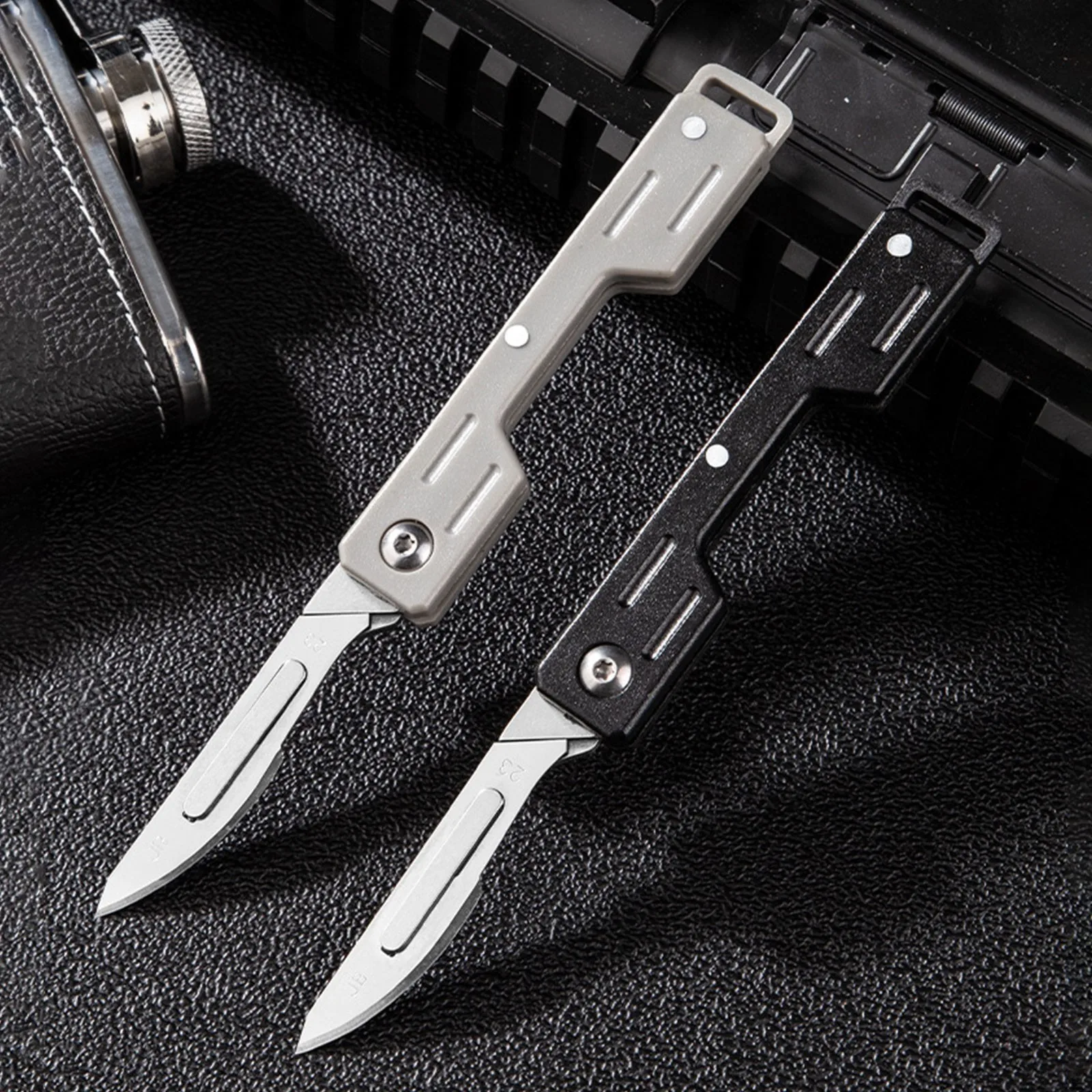 متعددة الوظائف الفولاذ المقاوم للصدأ الفن سكين للطي المحمولة قطع الورق كهربائي المهنية استخدام أدوات عملية في الهواء الطلق