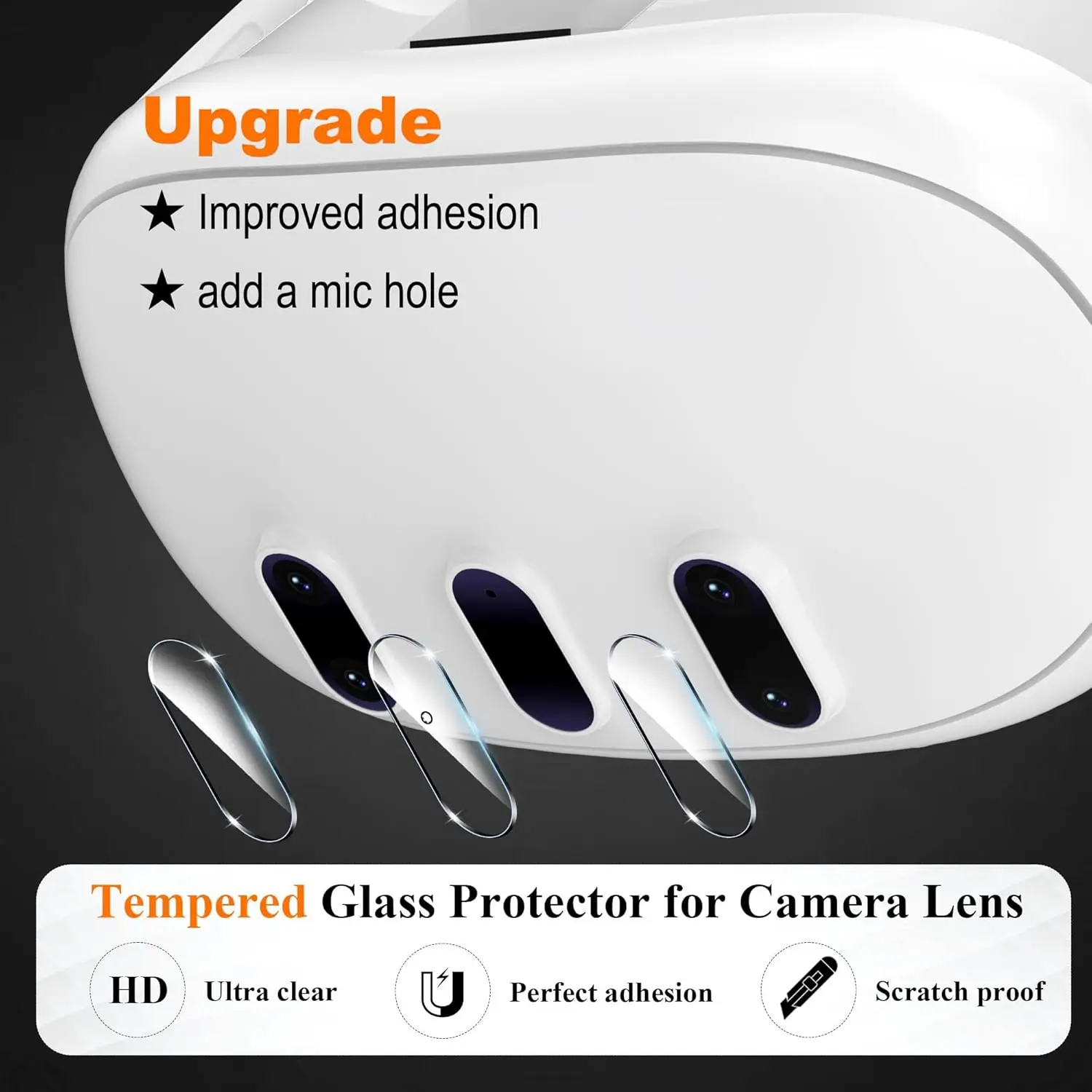 Lens Protector Cover Glass film for Meta Quest 3 Plastic Hard Protective Shell Face Cover for Oculus Quest 3 Accessories