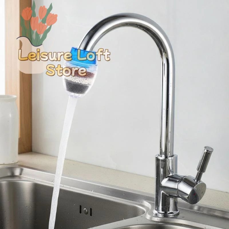 Faucet Water Purifier Multi Layer Filter Water Saving Tap Softener High Flow Rate No Leak for Home Kitchen Sink