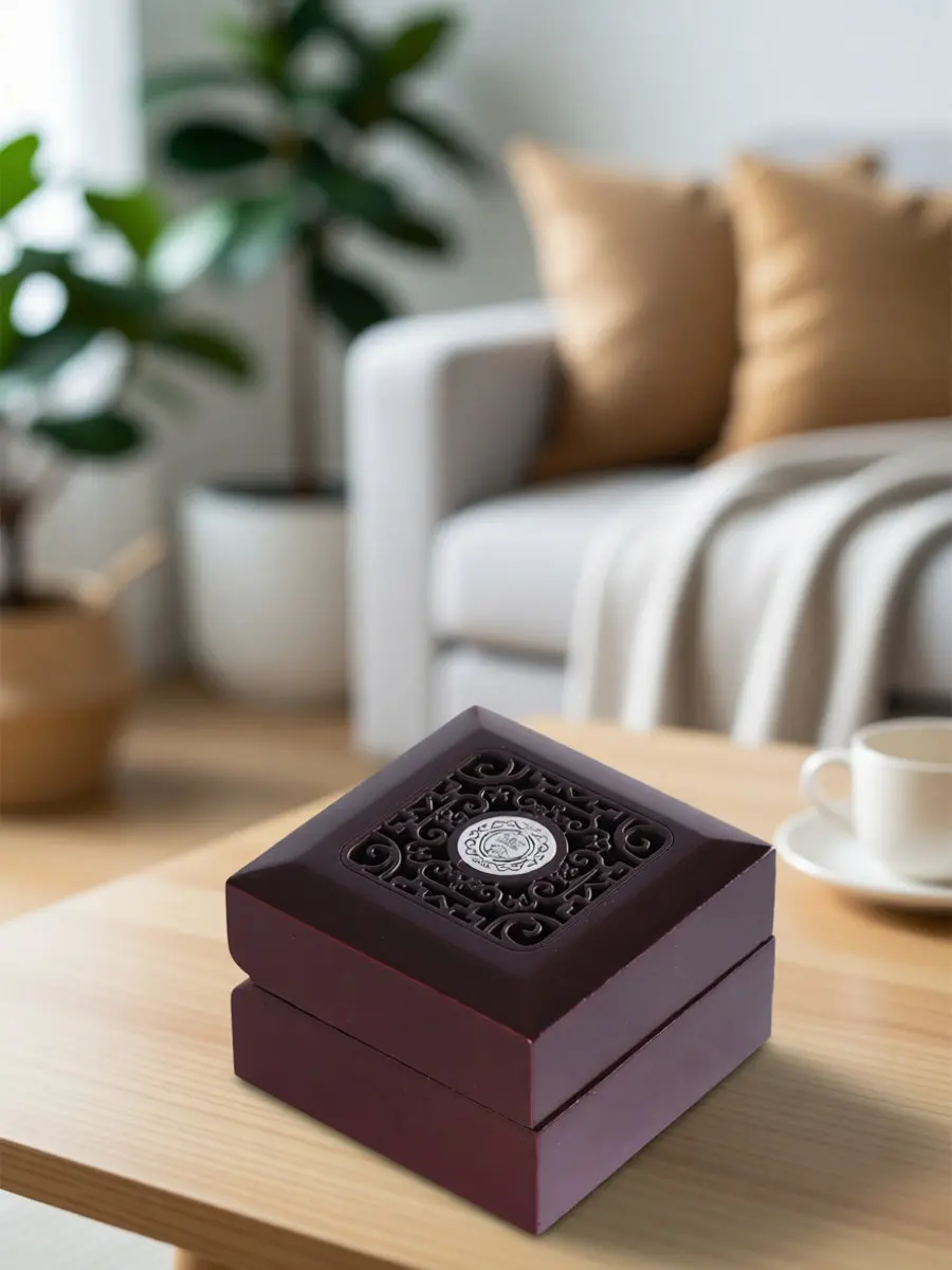 1Pcs Vintage Wooden Jewelry Box Luxury Silky Lining Hollow Out Pattern Chinese Style Retro Jewelry Storage Case for Rings