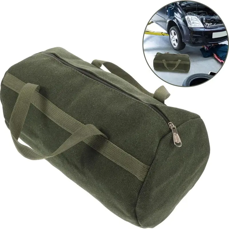 Thick Canvas Portable Tool Storage Bag Large Capacity Hardware Handbag For Auto Repair Tool Organizer