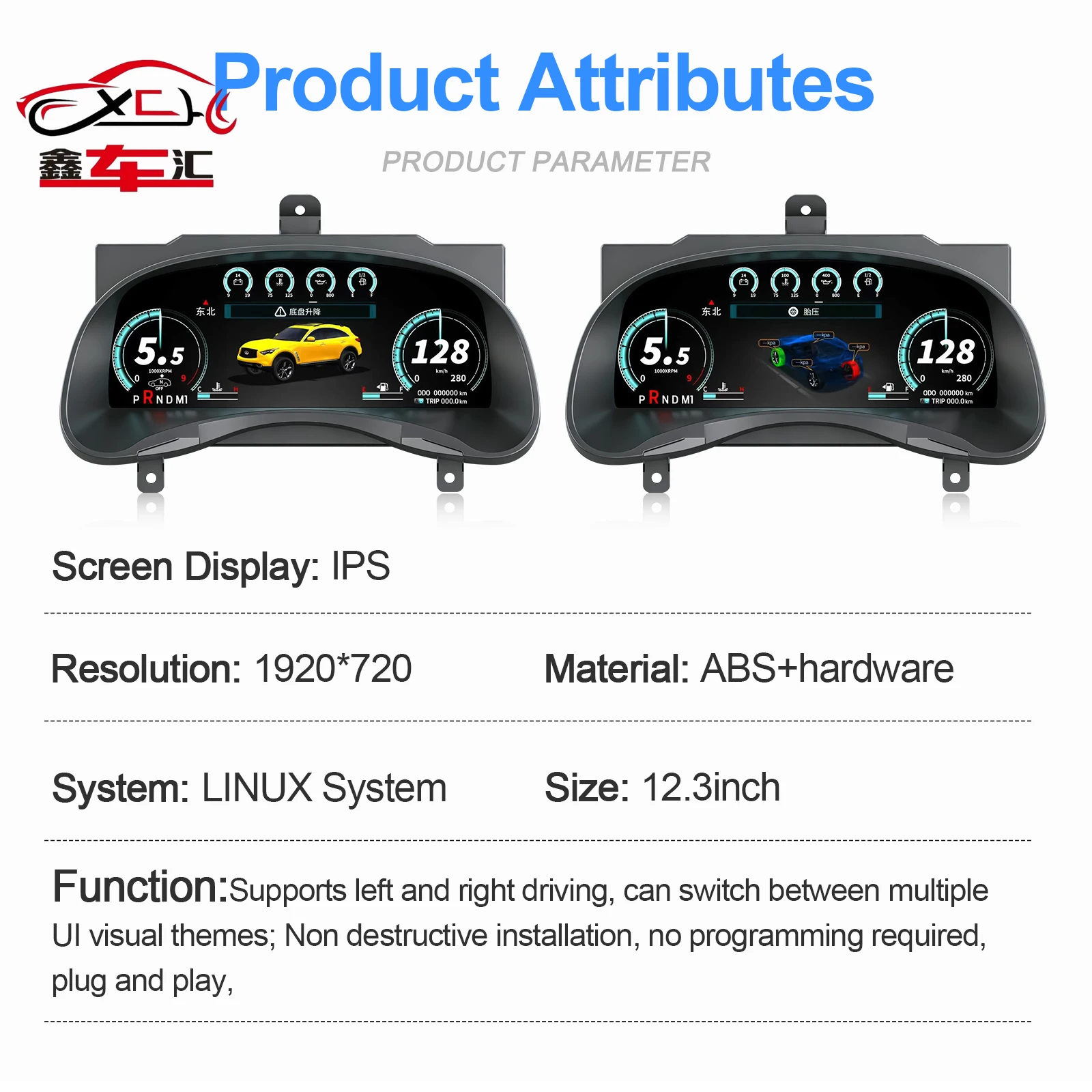 

Navihua New Arrival Car Digital Cluster Linux System LCD Dashboard Auto Speedometer Cockpit for Infiniti FX25/FX35/FX37 2009-16