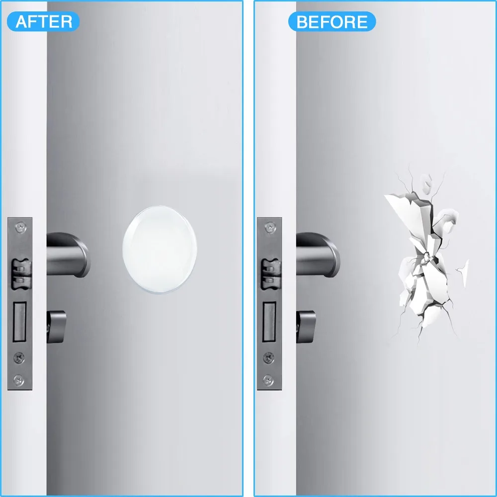Door handle silicone soft rubber anti-collision wall sticker, furniture anti-collision pad behind the door to prevent collision