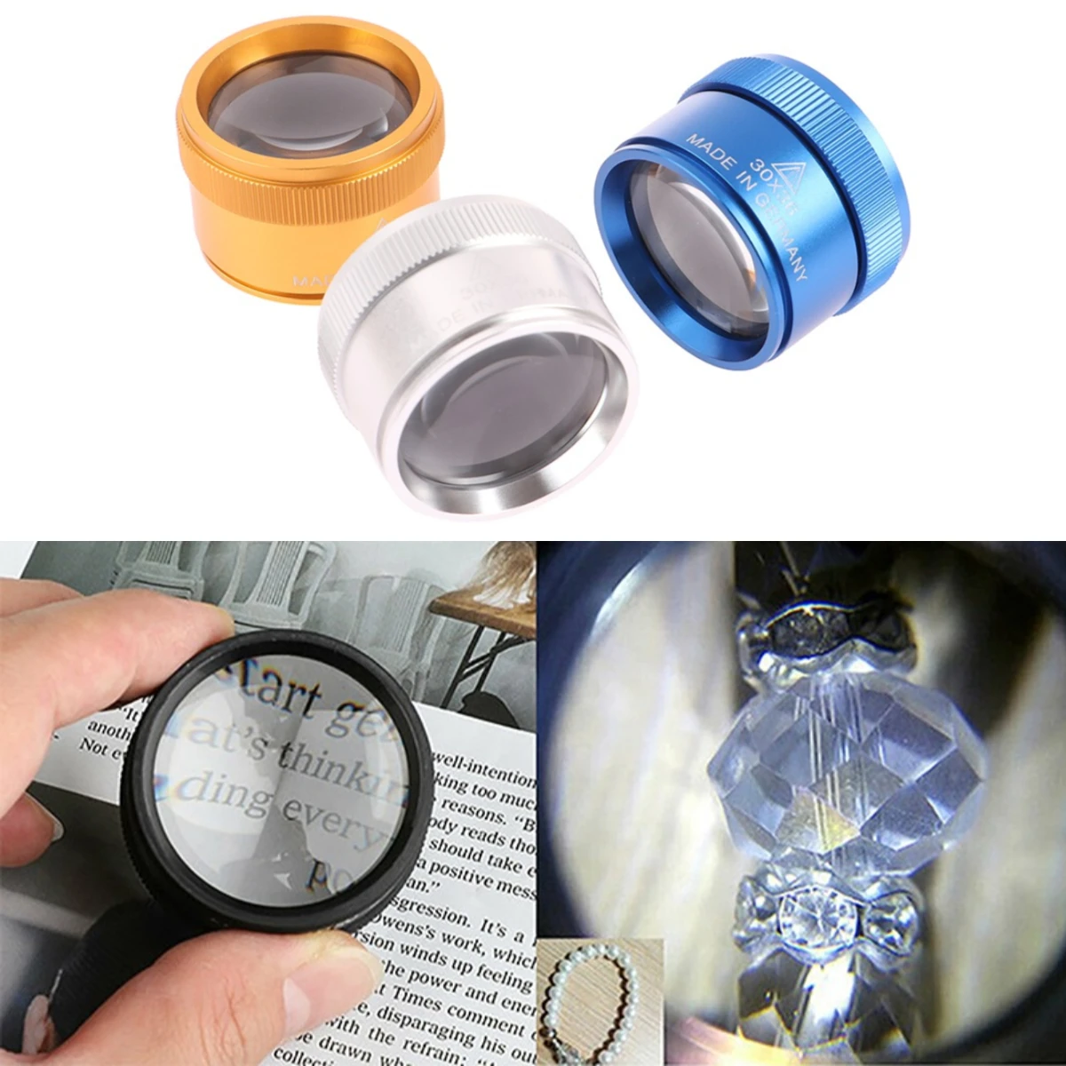 30x36 Optical Magnifying Glass Portable Pocket Electronics Magnifyier For Jewelry Coin Stamps Watch Repair Magnify Glass