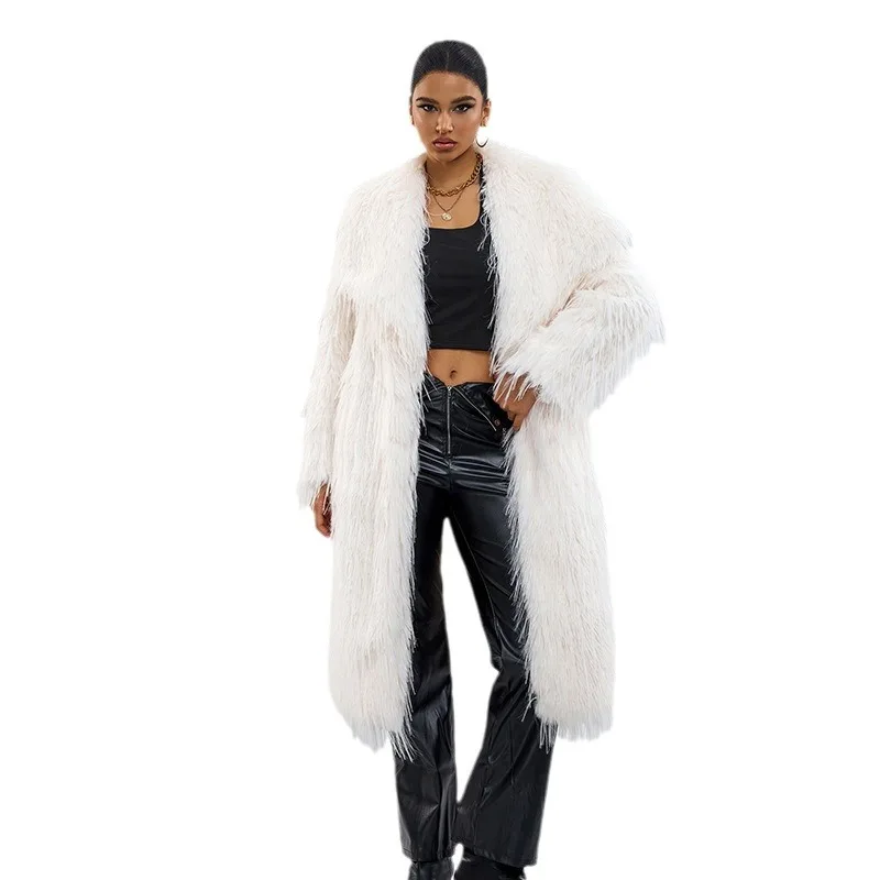 New Lapel Artificial Fur Top Popular Imitation Fur Coat for Women Autumn and Winter New Fur Coat Women