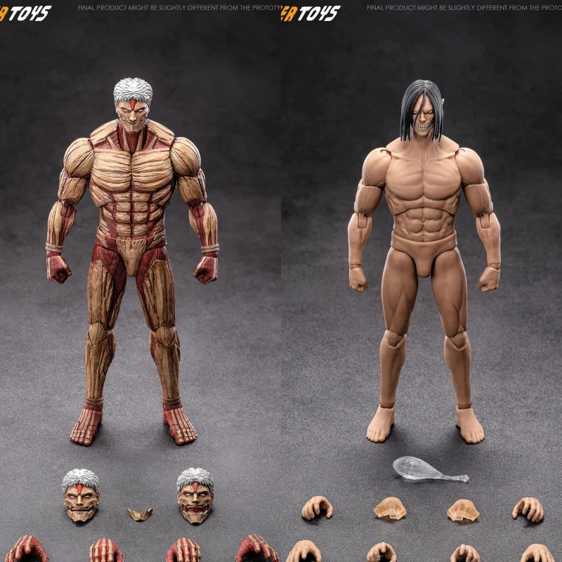 ORYGINALNY AD-001 003 1/12 Żołnierz Męski Titan Opancerzony Eren Jaeger Figurka Akcji z Ultra Elastycznymi Stawami, Model Zabawka 6 Cali