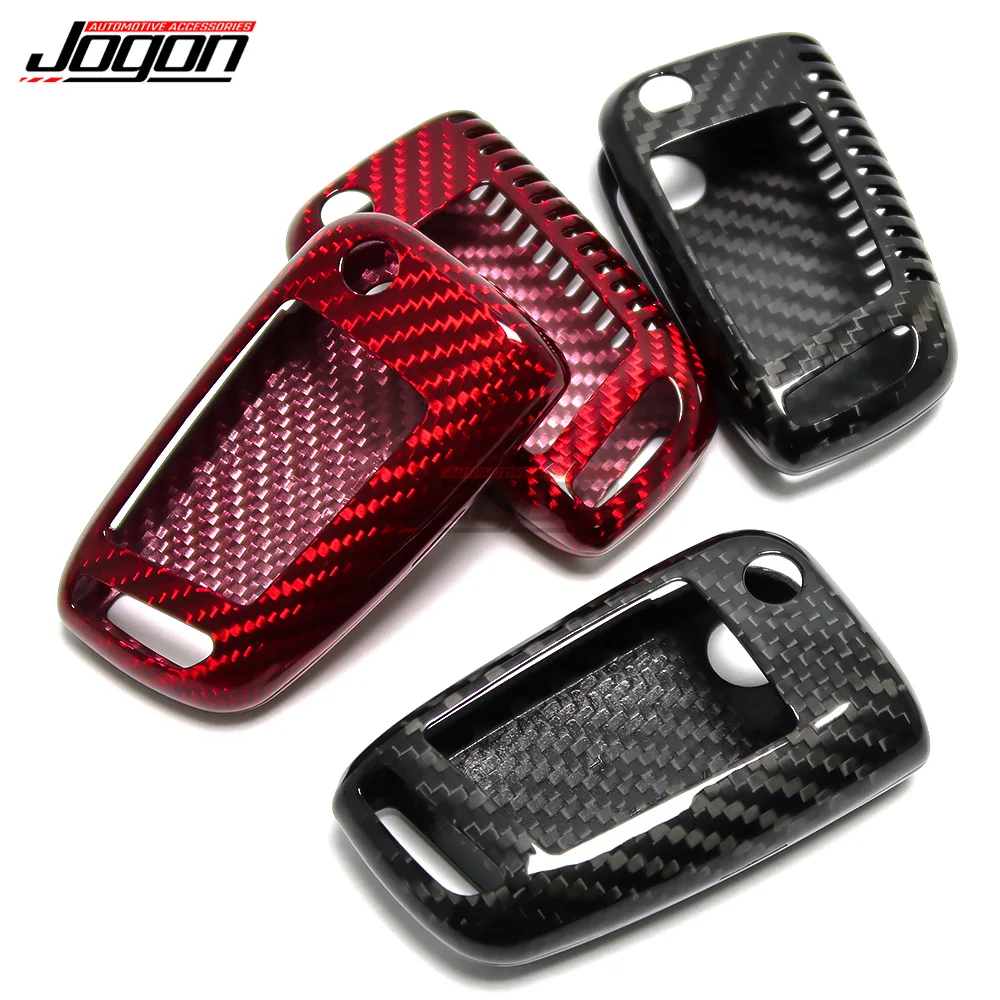 For VW Golf 7 MK7 Tiguan Skoda Octavia Seat Ibiza Leon FR 2 Aztec Altea Real Carbon Fiber Remote Fold Key Fob Case Shell Cover