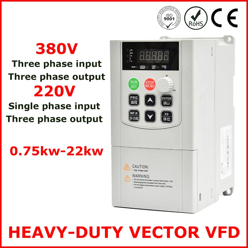 220V 380V heavy duty vector VFD brake RS485 Relay IGBT Frequency Converter Adjustable Speed Drive Frequency Inverter