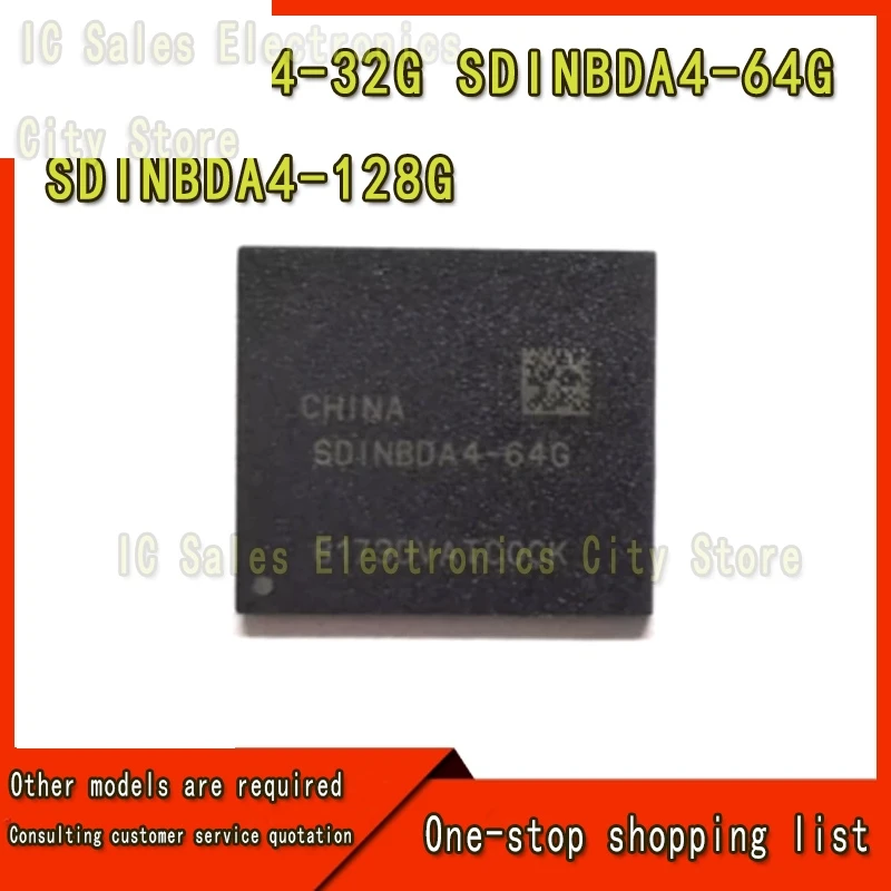 1Piece New Original SDINBDA4 SDINBDA4-32G SDINBDA4-64G SDINBDA4-128G BGA-153 IC Chip in Stock Wholesale