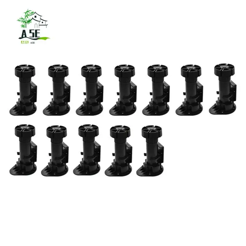 

A05E-12 Pack Черные выравнивающие ножки шкафа, мебельные ножки, регулируемые от 3-7/8 дюймов до 5-1/8 дюймов, для мебели, шкафов