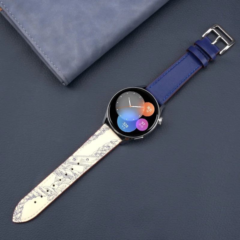 20mm 22mm Band For Samsung Galaxy Watch 4 3 classic 5 Pro active 2/Gear S3 Leather correa Bracelet Huawei watch GT 2 3 strap