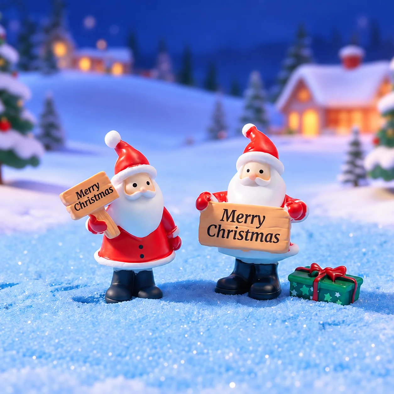 Micro Landscape Figurine Lovely Cartoon Resin Figurine Snowman Figurine Christmas For Diy Craft Decoration Micro Landscape