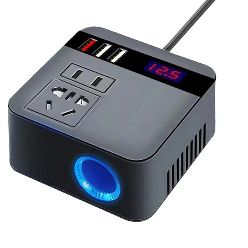 سيارة العاكس DC12V/24 فولت إلى DC110V/220 فولت 120 واط-الذروة LED عرض مآخذ عاكس الطاقة محولات السيارات العاكس-A22G