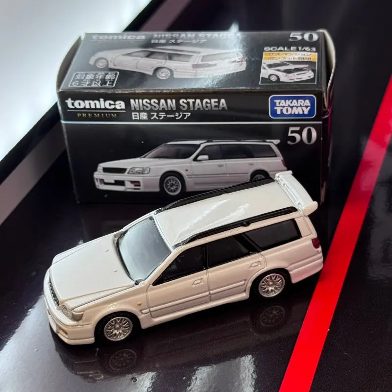Original Takara Tomy Tomica Premium No.50 Nissan Stagea Station Wagon 1/64 Diecast Alloy Mini Car Collectible Gift For Boys Kids - view 4