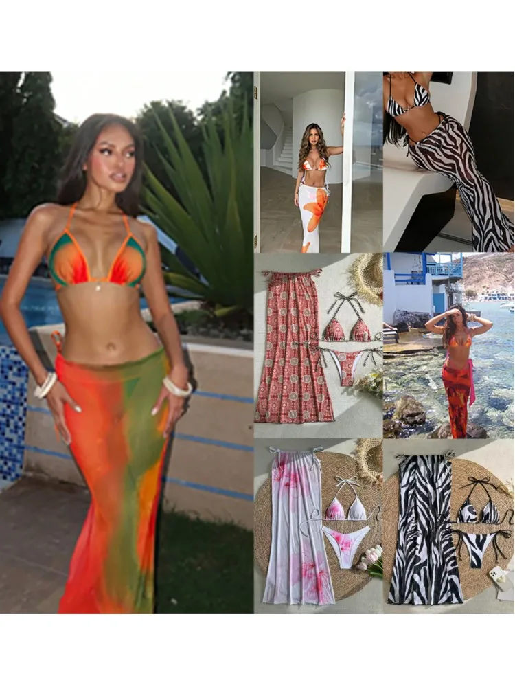 3 Piece Sets Swimwear Cover-Ups Swimsuit Sexy New Push Up Bikinis Set Brazilian Bathing Suit Women Beachwear Biquini Suits 2026 view 2