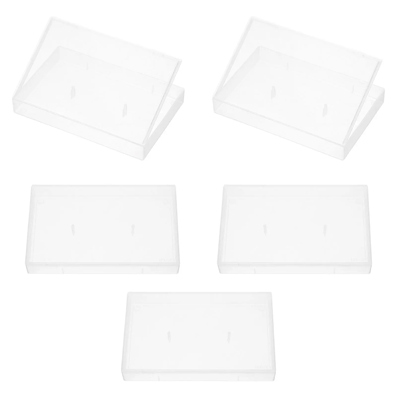 

5 Pcs Tape Audio Cassette Display Case Cases Empty Clear Storage Translucent