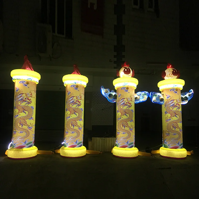 

Inflatable Arch Column Wedding Luminous Lantern Dragon Column Opening Ceremony Inflatable Model