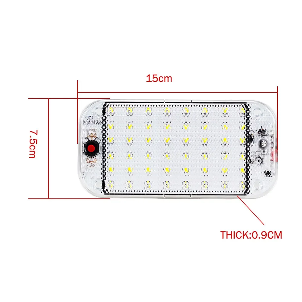 48 LED 패널 라이트 자동차 인테리어 독서 램프 고휘도 캐빈 조명, 밴 트럭 RV 보트 캠핑카 조명 스트립 12V-24V