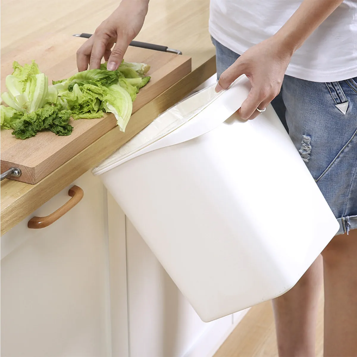 

Mini Rectangular Garbage Can Nordic Design Desktop Waste Bin Small Space Trash Container Bathroom Kitchen Living Room Use