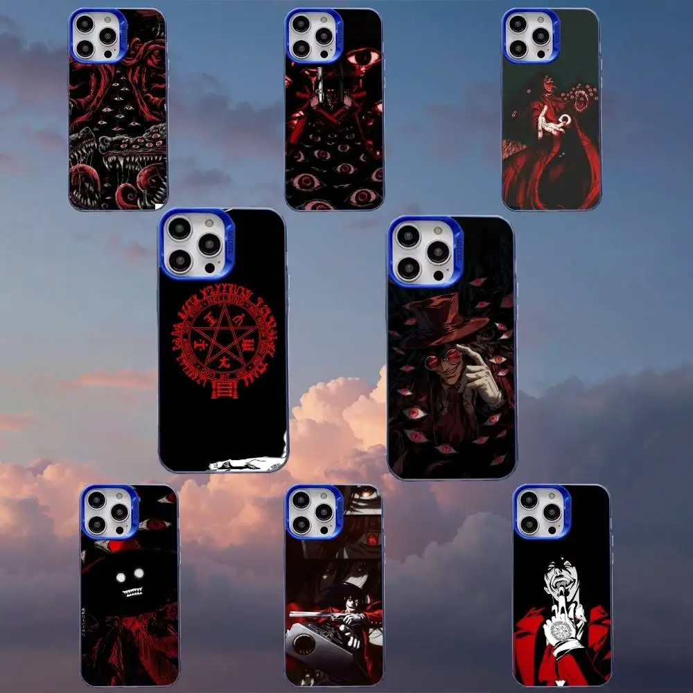 

A-Alucard vampire H-Hellsing Phone Case For iPhone 16,15,14,13,12,11,Mini,Pro,MAX Black Matte Shockproof Cover