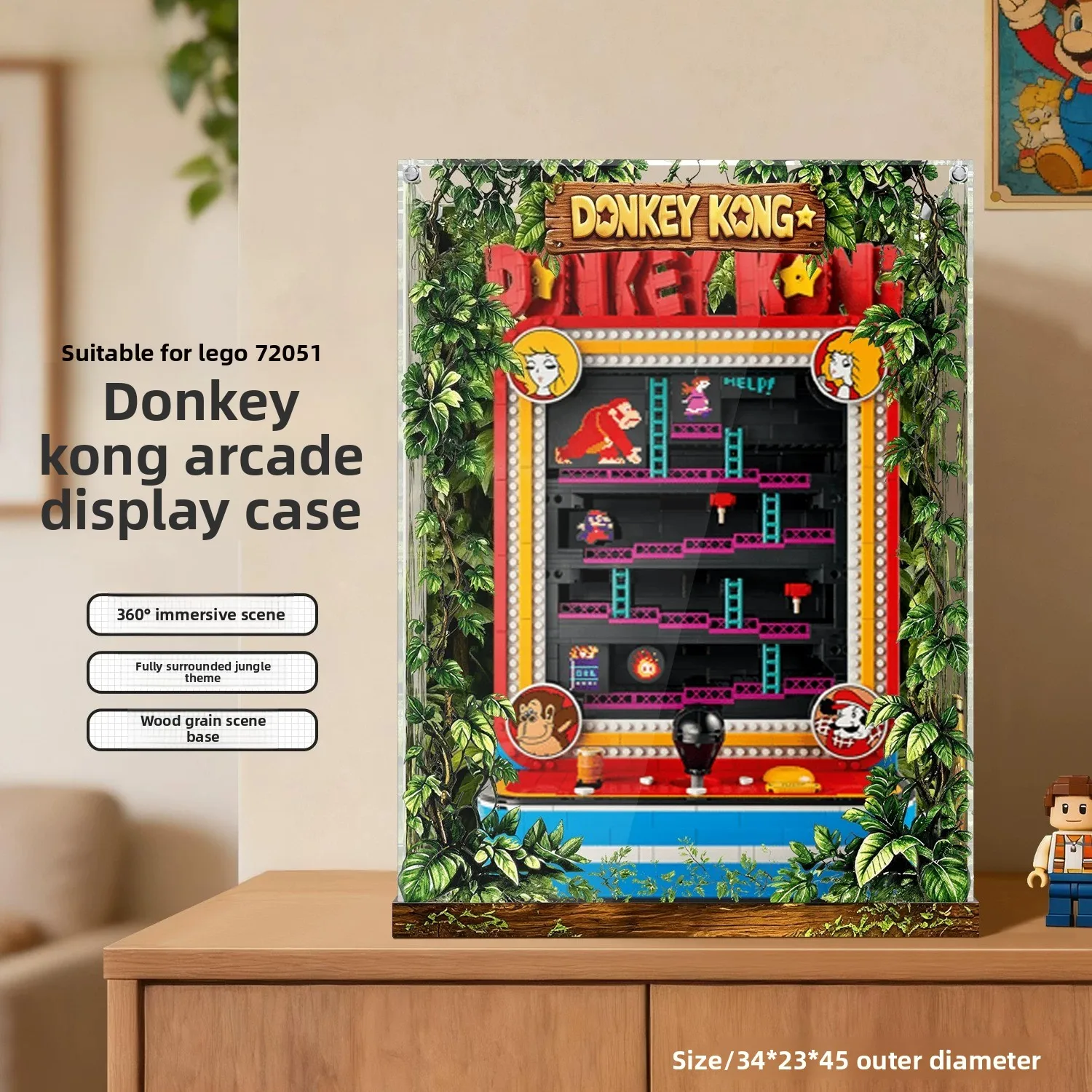 Suitable for LEGO 72051 Donkey Kong Arcade Game Console Display Storage Box Donkey Kong Dust Cover - view 6