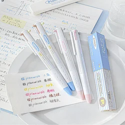 Planwith Triangular Pen Holder 3-in-1 Multi Color Pen Student Notes Writing Stationery Press Neutral Pen 0.5mm Color Pen Core