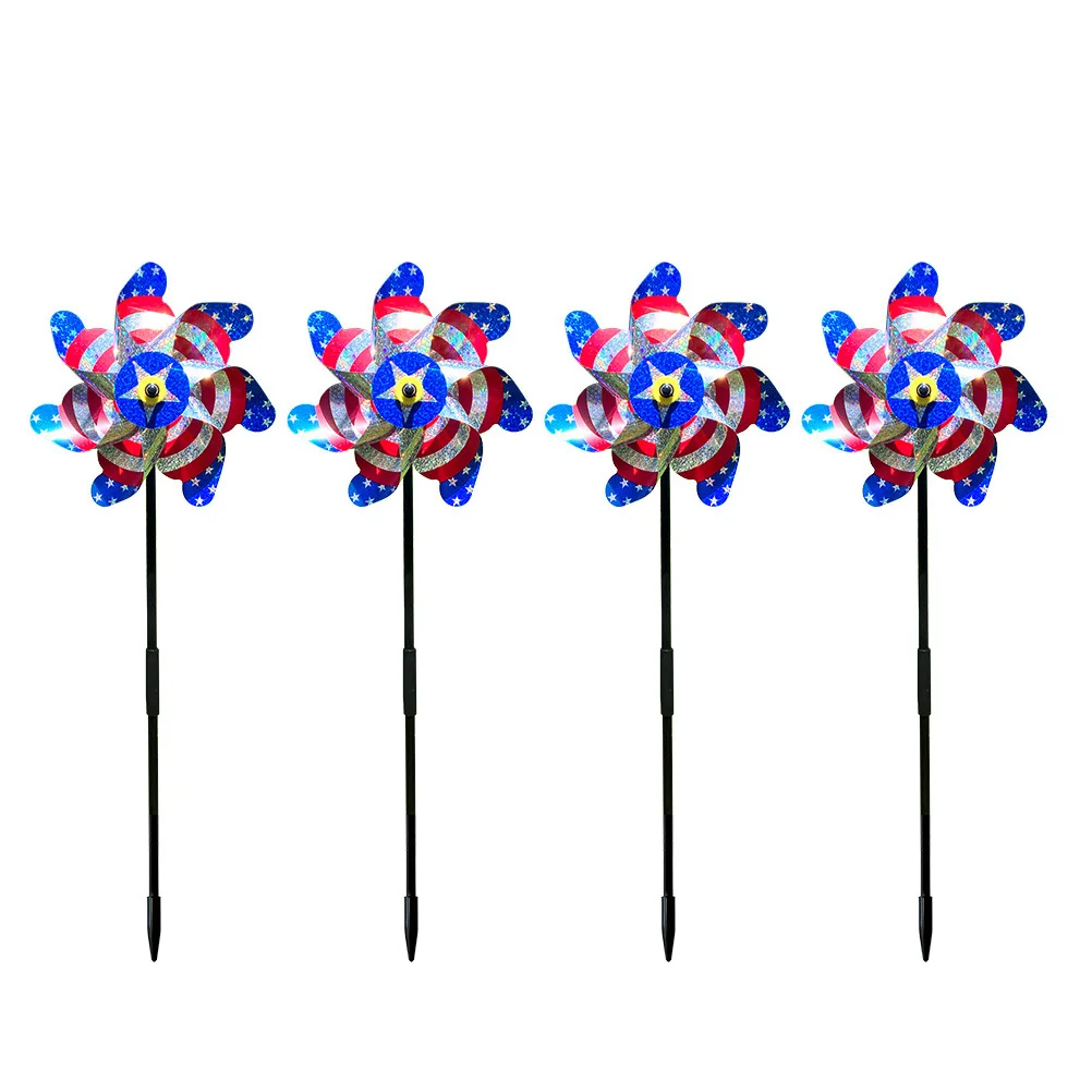

4Pcs Reflective Windmill Bird Repellent Premium Material Light Weight Outdoor Garden Decor Strong Sturdy Weather Resistant