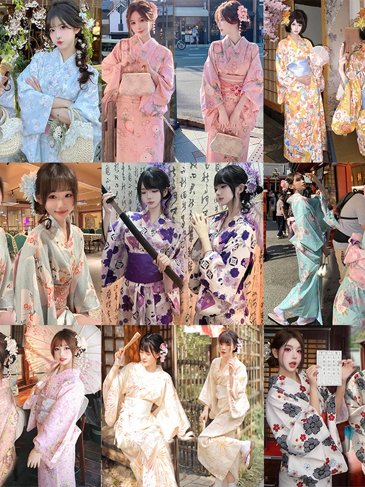 

Традиционное японское кимоно для женщин, новый костюм для фотосессий, этническая модная сценическая одежда из полиэстера, летняя коллекция