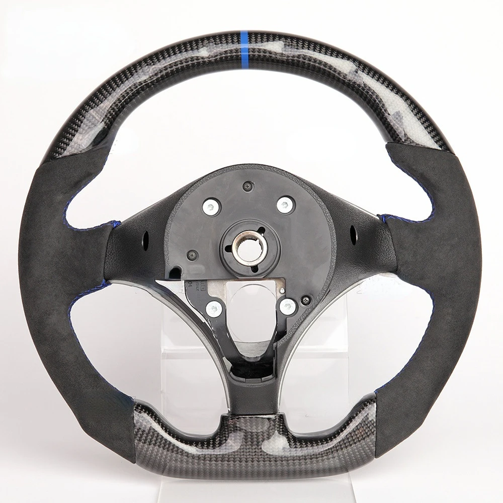 Suitable for Mitsubishi EVO suede carbon fiber car modified steering wheel steering wheel