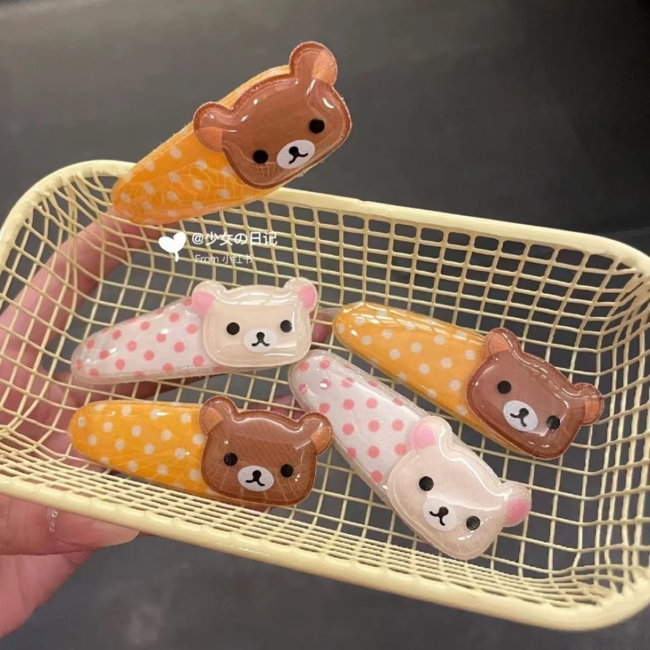 لطيف Rilakkuma مشبك شعر للفتيات Lazybear Korilakkuma مشبك شعر بولي Leather دبوس الشعر الجلود موضة أغطية الرأس إكسسوارات الشعر النساء هدية #2
