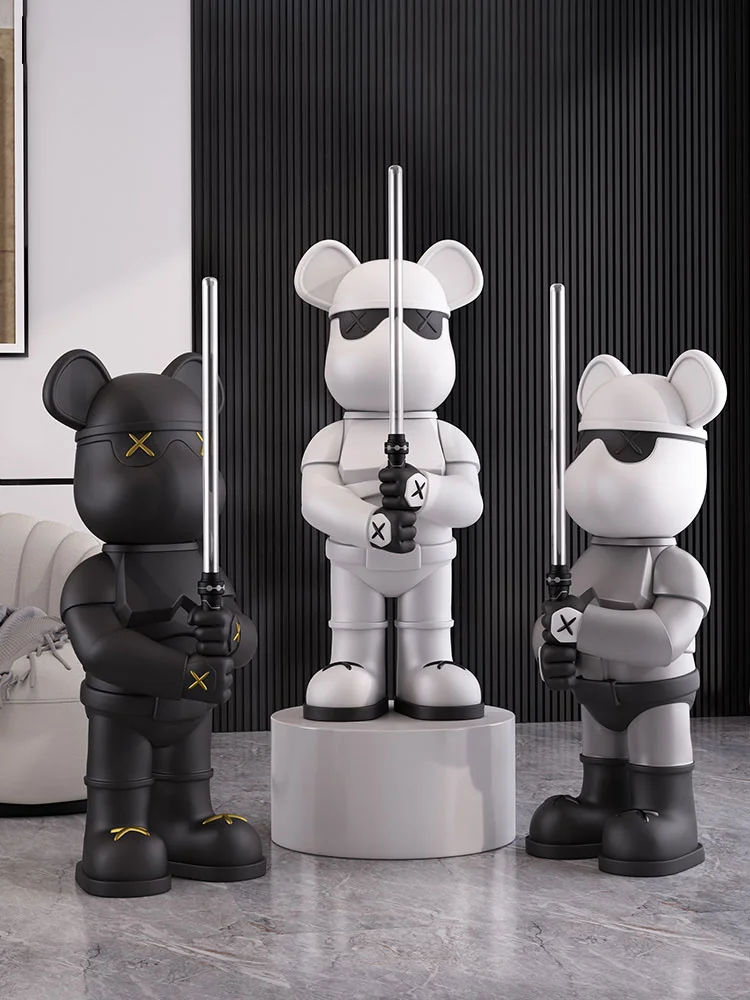 Luxury Room Decor Light Saber Bear Statue Ornaments Modern Home Living Room Sofa TV Cabinet Large Floor Decoration Sculpture - Image 4