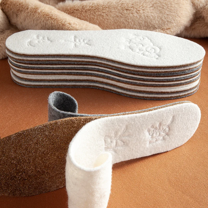 Thermal Felt Insoles Thicken Warm Heated Insoles for Men Women Winter Shoes Breathable Snow Boots Skin-friendly Wool Shoe Pads image 6