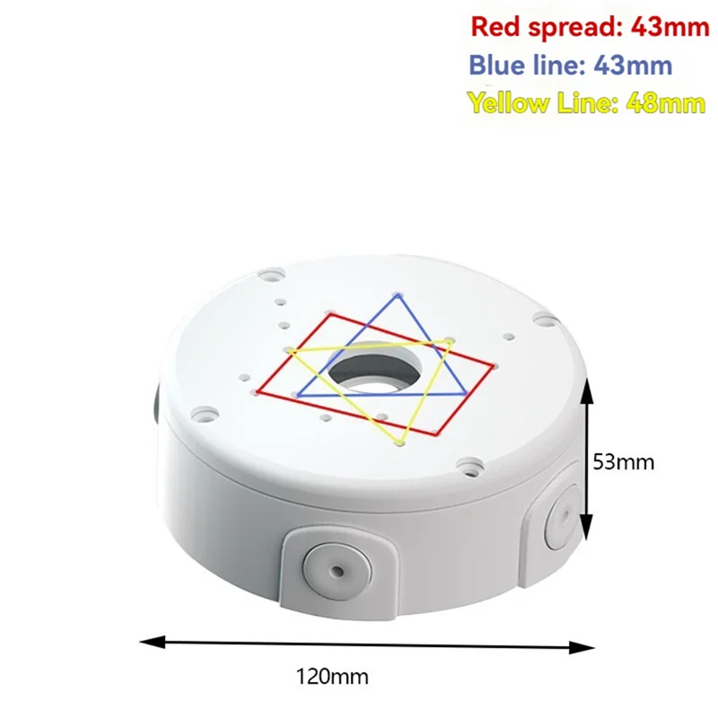 VOLL-Kamera-Anschlussdose, Kabel, tiefe Basis für Dome/IP-Kamera, wasserdichte Halterung, Kunststoffbasis, Überwachungskuppelhalterungen