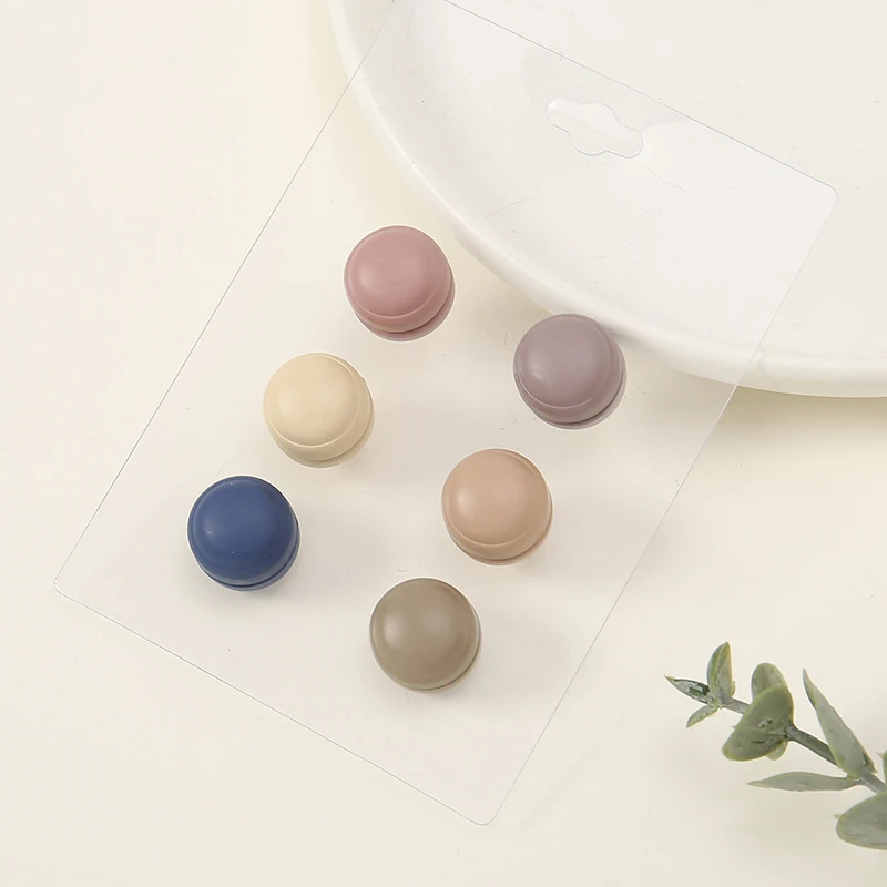 6pairs/Bag Magnet Women Decorated Accessories Hijab Scarf Brooch Pins For Muslim Ladies Candy Colors Magnets 2023 Hot Selling