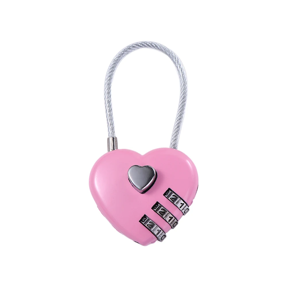 Suitcase Gym Drawer Lock Baggage Love Shape TSA Customs Code Lock Combination Padlock Luggage Travel Lock Heart Shape Padlock