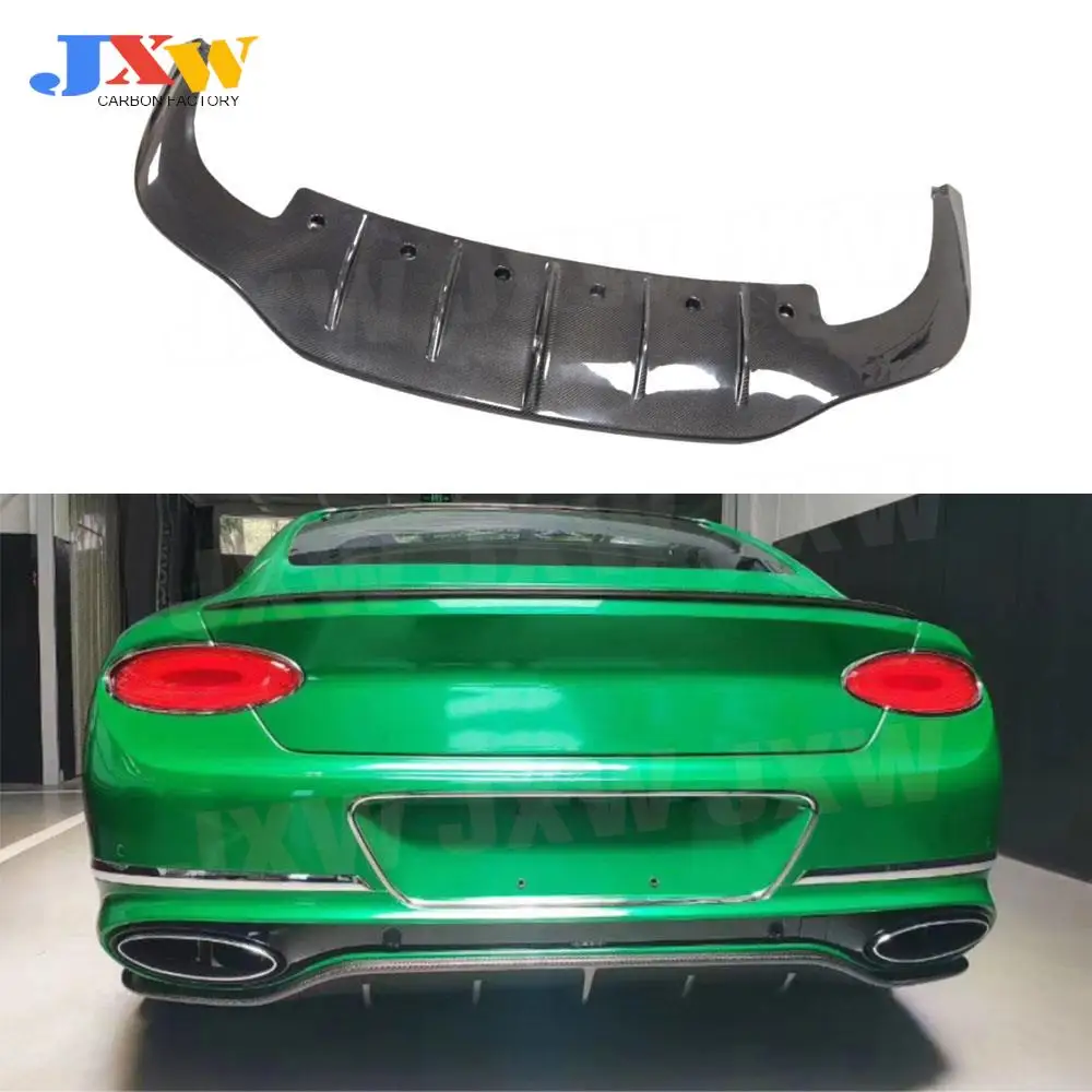 Carbon Fiber Rear Bumper Lip Diffuser Splitters Spoiler for Bentley Continental GT W12 2015-2021  Rear Diffuser