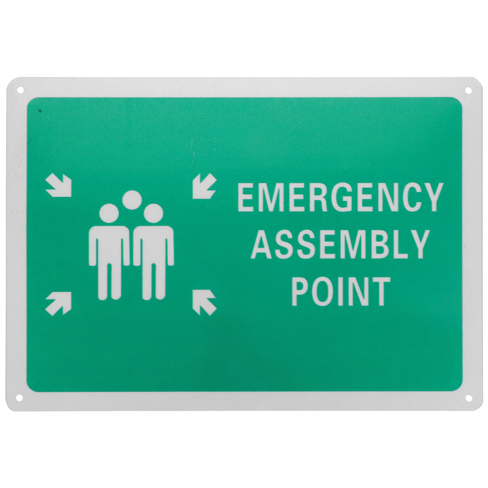 Emergency Assembly Point Sign Fire Fighting Aluminum Safety Sign For Factory School Mall Weather-Resistant Warning Indicator
