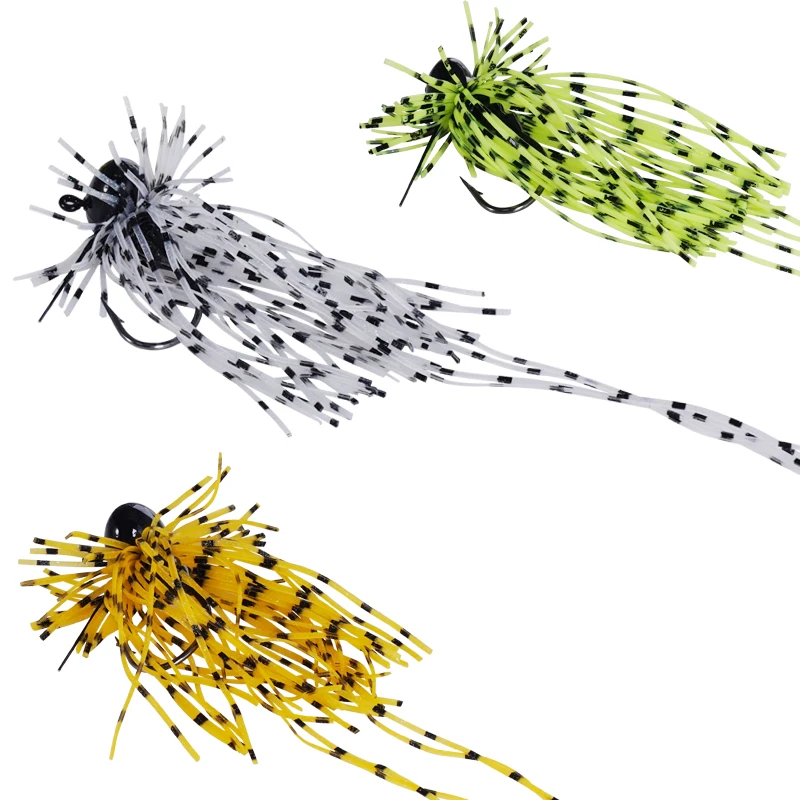 1pc Rubber Jig, Skirt Jig With Lead Head Hook For Trout Perch Bass, Fishing Accessory