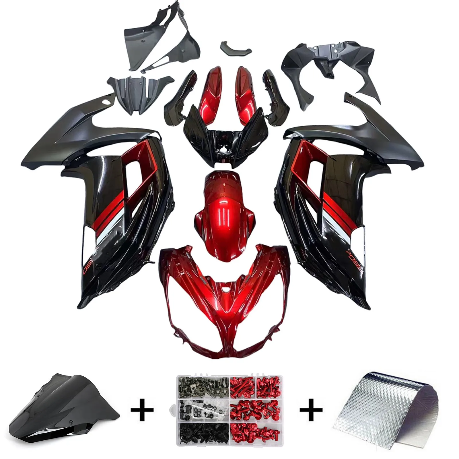 Topteng Injection Fairing Kit Bodywork Plastic ABS fit for Kawasaki ER6F Ninja 650 2012 2013 2014 2015 2016 ER-6F image 3