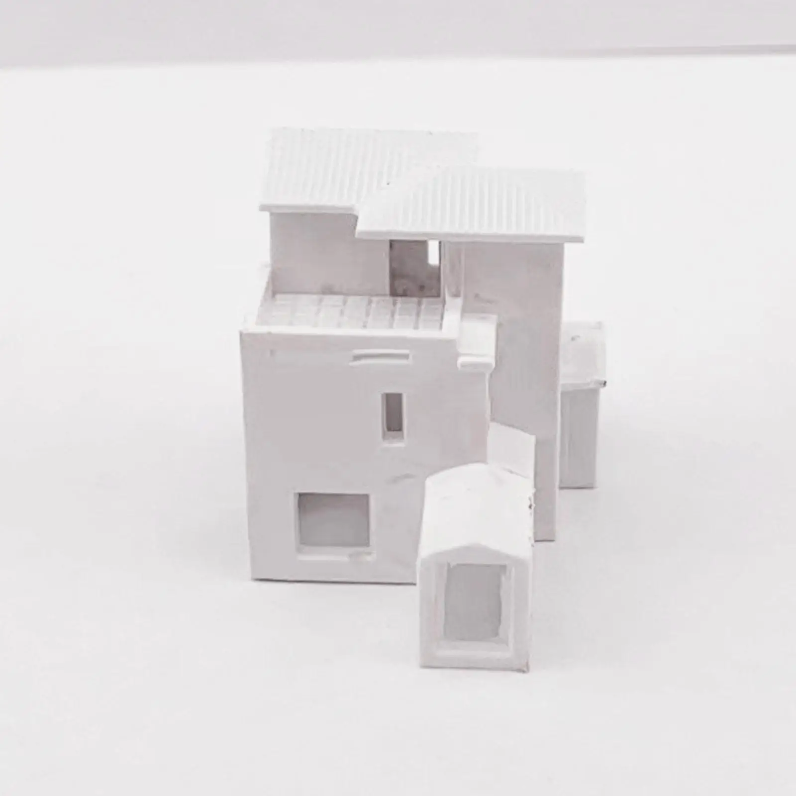 1/500 منزل مصغر فيلا وقوف السيارات مشهد ABS الديوراما الديكور غير مصبوغ طاولة الرمل مركبة للتصميم المعماري #5