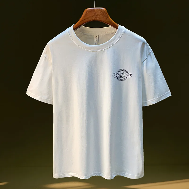 Bedrukt T-shirt met korte mouwen heren zomer nieuwe stijl Amerikaanse casual losse, zweetabsorberende, ademende dunne mode-top