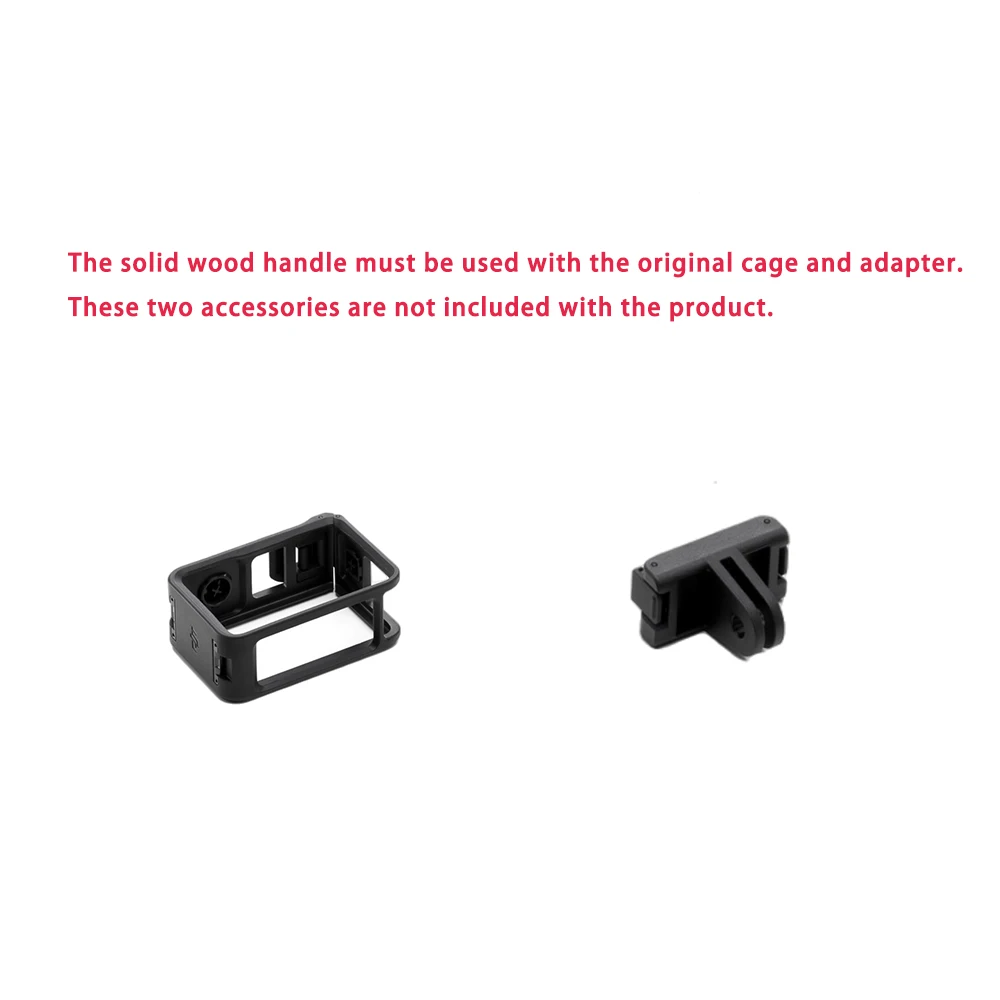 Action 5 Pro Camera Wooden Handle For DJI Osmo Action 5 Pro Black walnut Peach Beech Wood Handle Grip Photography Accessories