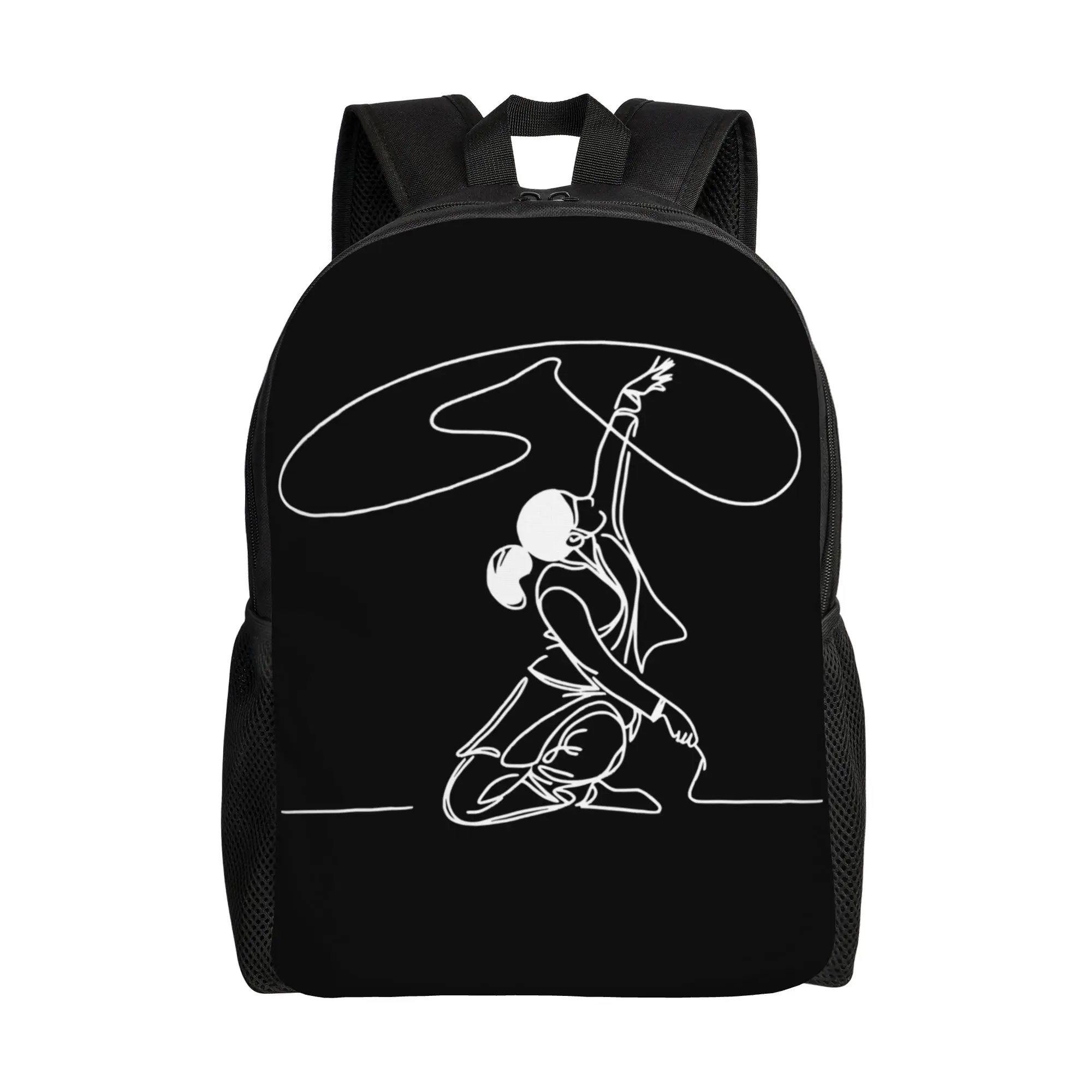 

Gymnast Line Art Sports Fan Backpack Hiking Backpacks Youth Kawaii School Bags High Quality Large Rucksack