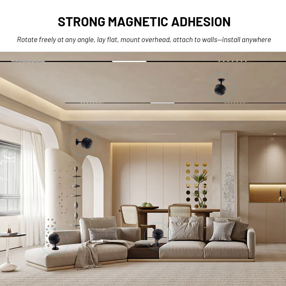 واي فاي كاميرا صغيرة مسجل فيديو لاسلكي A9 كاميرا حماية الأمن كاميرا مراقبة المنزل الذكي للرؤية الليلية للرضع و #3