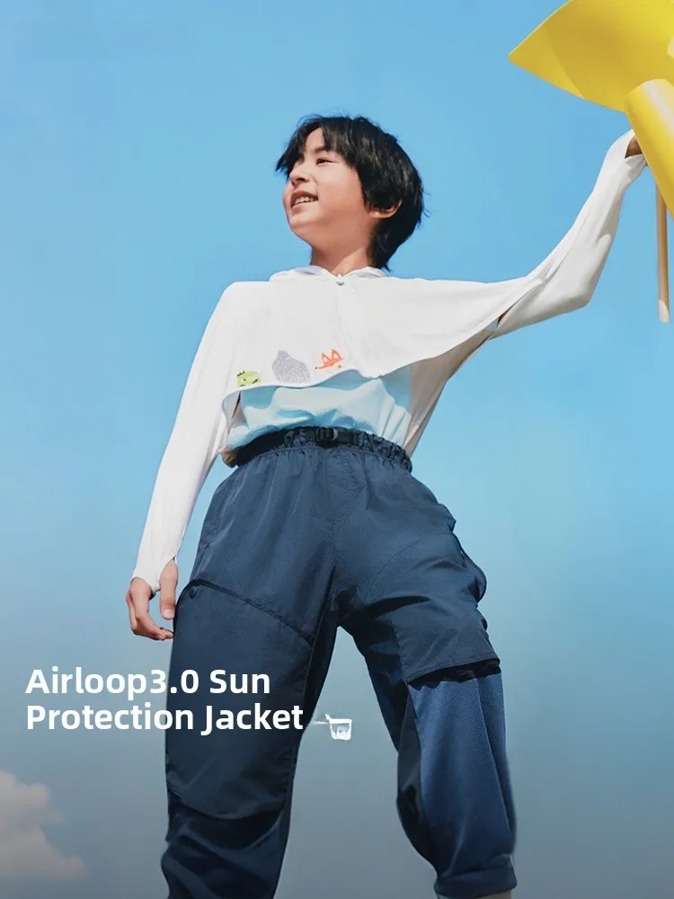 Chal de Hoja de Plátano para Niños, Ropa de Protección Solar AL40824, Ropa de Protección UV para Bebés, Sensación Fresca de Seda Helada