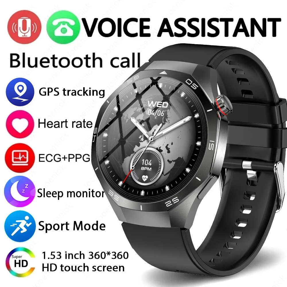 2026New Watch 5 Pro Smart Watch GPS NFC AMOLED Scherm Gezondheidsmonitoring Hartslag Bluetooth Oproep IP67 Waterdicht Mannen Smartwatch